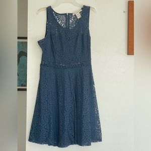 Lace Blue Dress